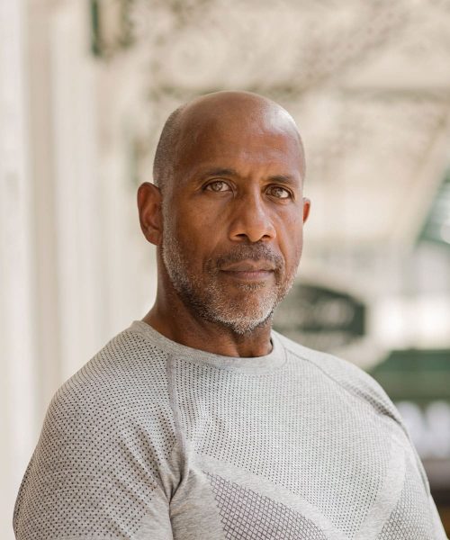 a man looking at the camera