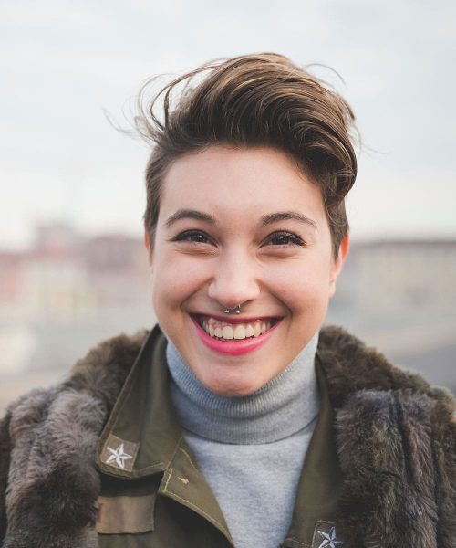 a person smiling for the camera