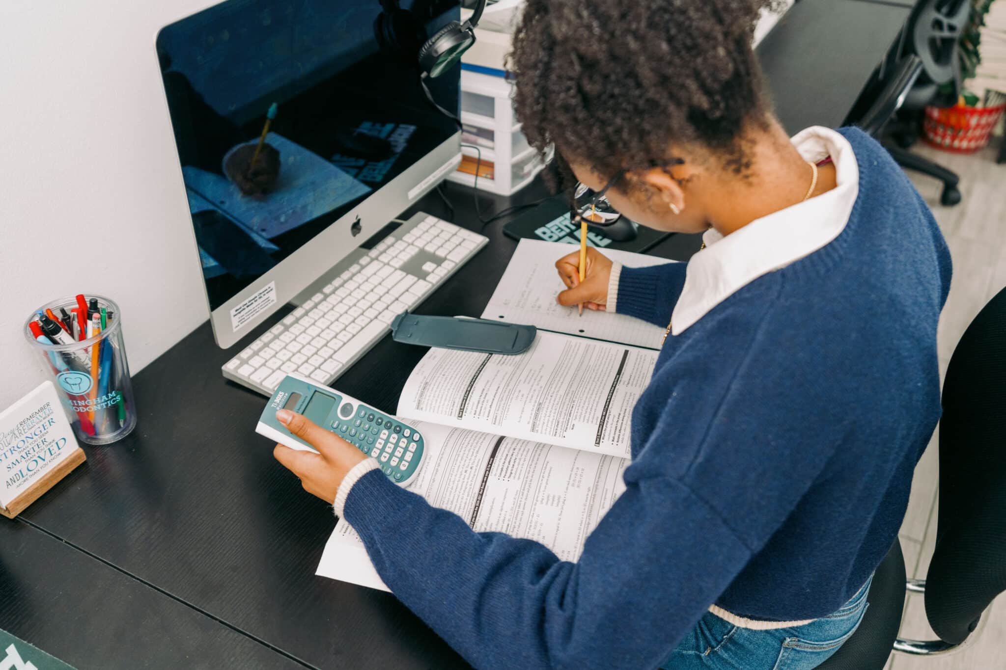 : Student working one-on-one with a tutor at Better Than Average in Montgomery, AL - use real BTA imagery per brand standard, not stock